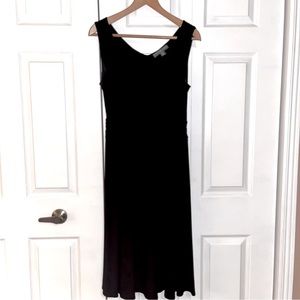 Sleeveless black dress, jersey, size M